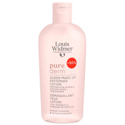 LOUIS WIDMER PUREDERM OOGMAKEUP REINIGING LOTION GEEN PARFUM